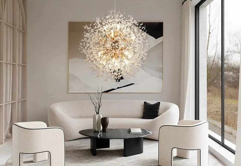 modern crystal flower chandelier